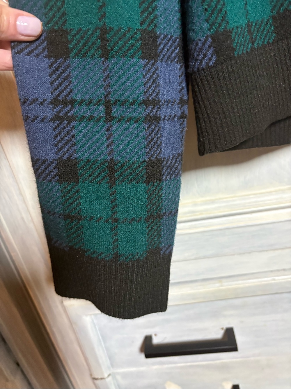 Ann Taylor Blackwatch Plaid Cardigan Preppy Grandpa Country Club Academia - Picture 5 of 10